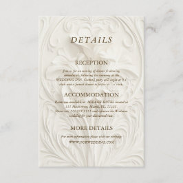 Art Nouveau Elegant Floral Details Begleitkarte