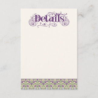 Art Nouveau Elegante Liebesvögel Hellgelb Begleitkarte