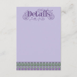 Art Nouveau Elegante Lilien-Distel-Rahmen Vertikal Begleitkarte