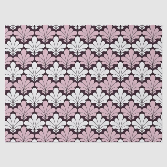 Art Nouveau elegante Muster Wrapping Paper Seidenpapier (Vorderseite)
