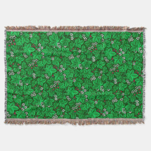 Art Nouveau Erdbeeren und Blätter, Emerald Green Decke