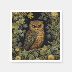 Art nouveau-Eule im Wald Serviette