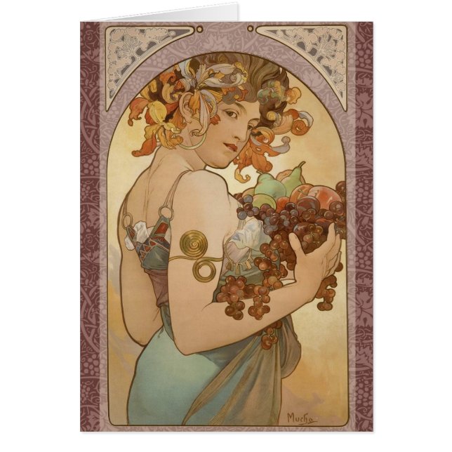 Art Nouveau Femme Mucha Belle (Devant)