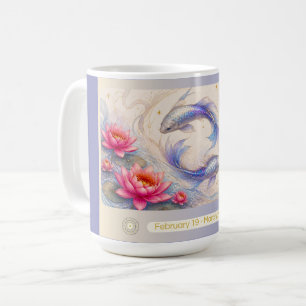 Art Nouveau Fische Wasserlilien-Tasse  Kaffeetasse