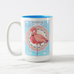 Art Nouveau Flamingo Tasse