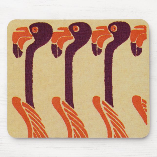 Art Nouveau Flamingos - Mousepad (Vorne)