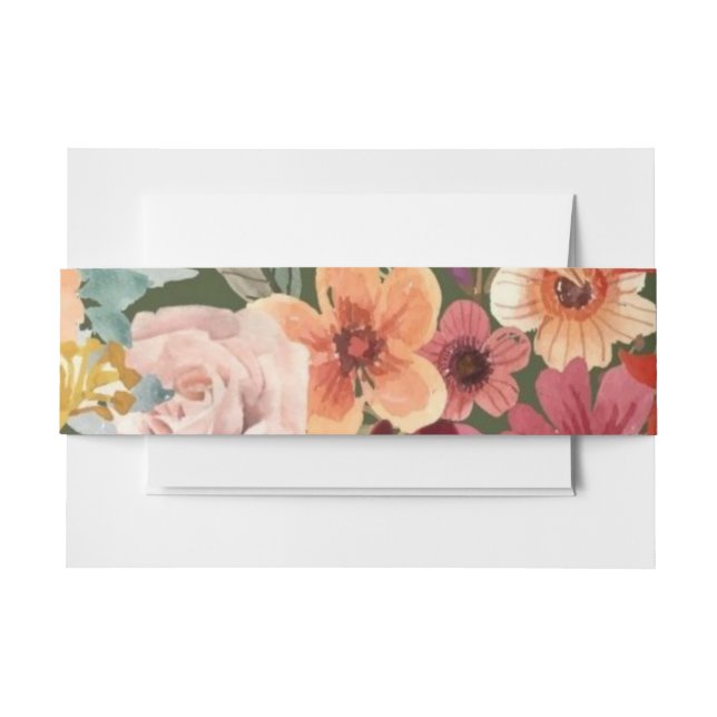 Art Nouveau Floral Botanical Einladungsbanderole (Vorderseite Beispiel)