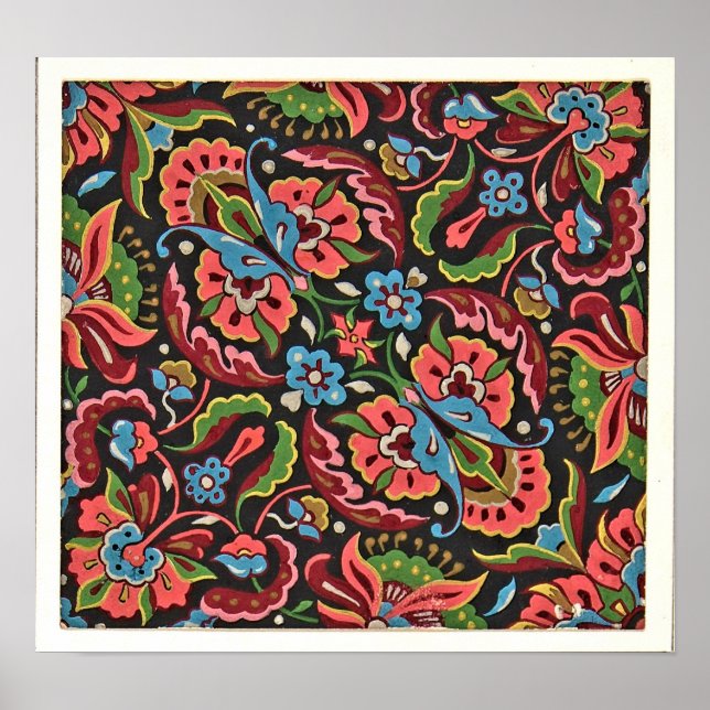 Art Nouveau floral Christopher dresser jacquard Poster (Vorne)