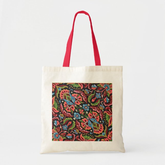 Art Nouveau floral Christopher dresser jacquard Tragetasche (Vorne)
