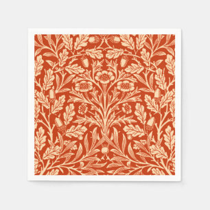 Art Nouveau Floral Damask, Mandarin Orange Serviette