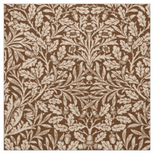 Art Nouveau Floral Damask, Taupe & Schokolade Brau Stoff