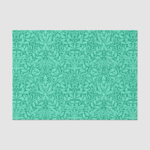 Art Nouveau Floral Damask, Türkis und Aqua Seidenpapier