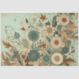 Art Nouveau Floral Decoupage Seidenpapier