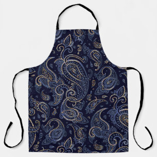 Art Nouveau Floral Denim Design Schürze