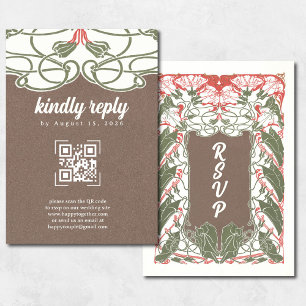 Art Nouveau Floral Elégance 2 RSVP QR