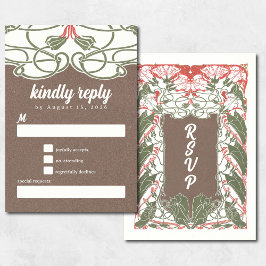 Art Nouveau Floral Elegante 2 UAWG RSVP Karte