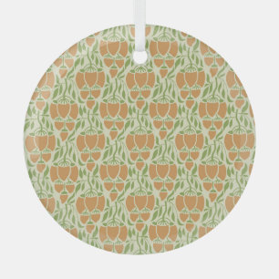 Art Nouveau: Floral Elegante Ornament Aus Glas