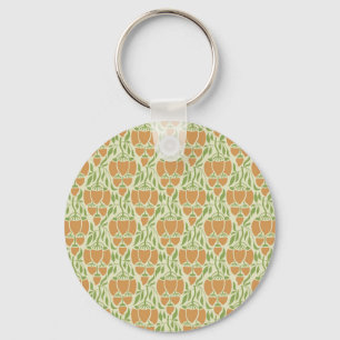 Art Nouveau: Floral Elegante Schlüsselanhänger