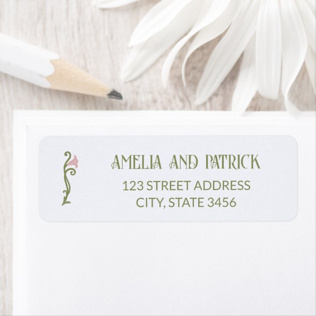 Art Nouveau Floral Green and Pink Wedding (Insitu)