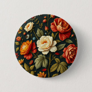 Art Nouveau Floral - Leben in voller Blüte Button