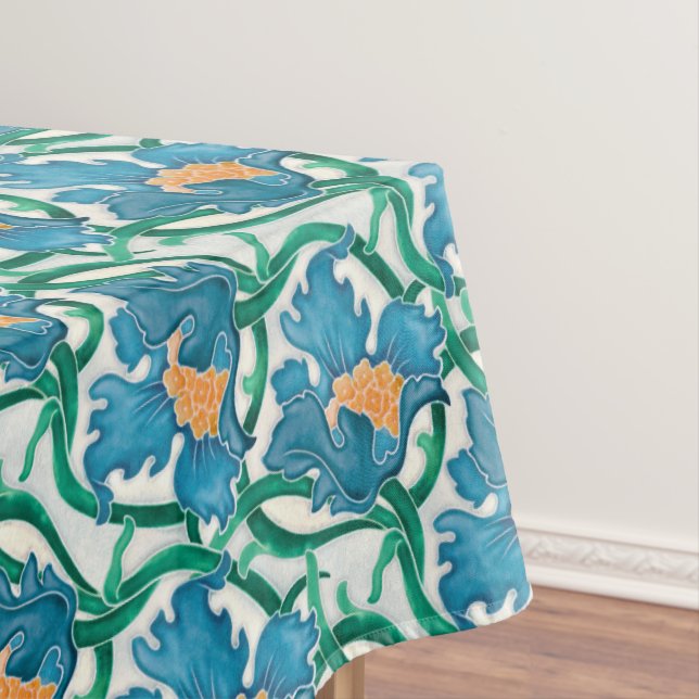 Art Nouveau Floral Majolica Muster Tischdecke (Beispiel)