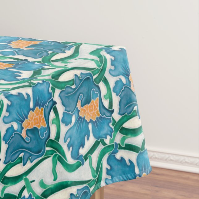 Art Nouveau Floral Majolica Muster Tischdecke (Beispiel)