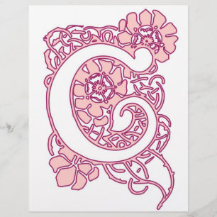 Art Nouveau Floral Monogram C