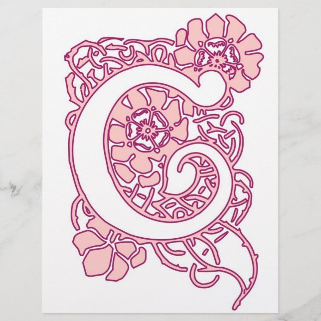 Art Nouveau Floral Monogram C (Vorderseite)