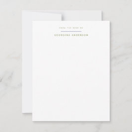 Art Nouveau Floral Personal Stationery Mitteilungskarte
