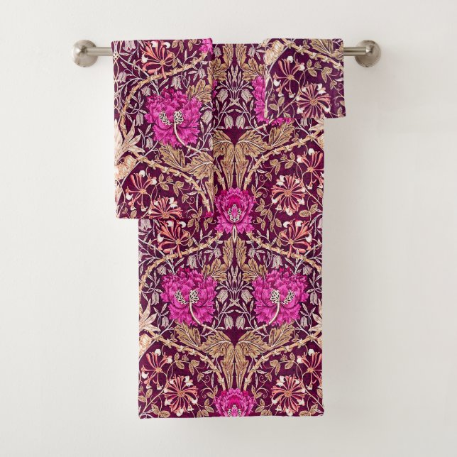 Art Nouveau floral, prune, beige et Deep Purple (En situation)