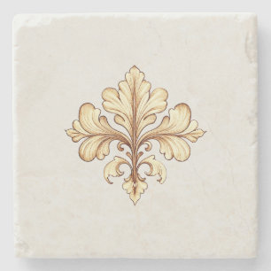 Art Nouveau Floral Steinuntersetzer
