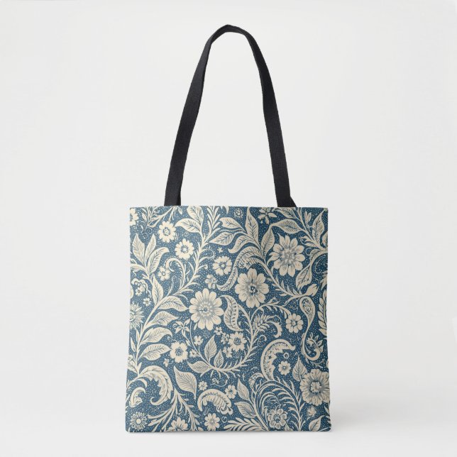 Art Nouveau Floral Tapete Muster Tasche (Vorderseite)