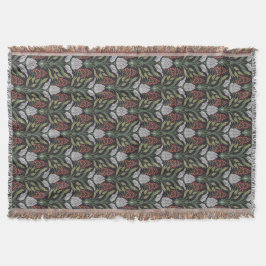 Art Nouveau Floral Throw Blanket Decke