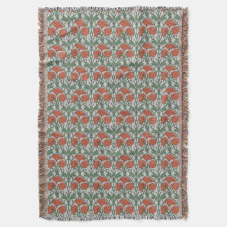 Art Nouveau Floral Throw Blanket Decke