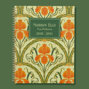 Art Nouveau Floral Vert Entreprise Féminine