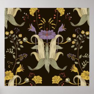Art Nouveau Floral: Vintages Muster Poster