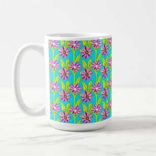 Art Nouveau Floral Wasserfarben Muster Tasse