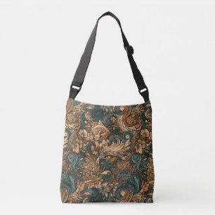 Art Nouveau Floral Weaves Tragetaschen Mit Langen Trägern