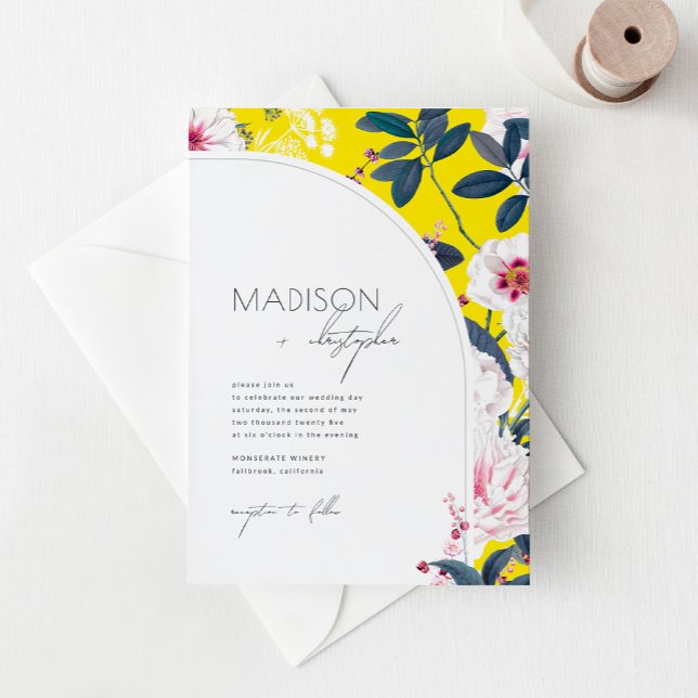 Art Nouveau Floral Wedding Einladung (Von Creator hochgeladen)