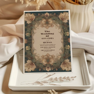 Art Nouveau Floral Wedding Einladung