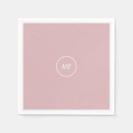 Art Nouveau Floral Wedding Pink Serviette