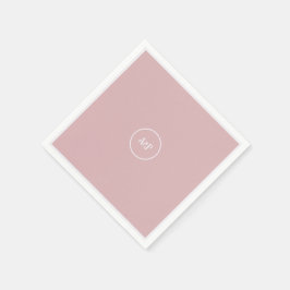 Art Nouveau Floral Wedding Pink Serviette