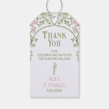 Art Nouveau Floral Wedding Vielen Dank