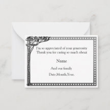 Art Nouveau Frame Dankeschön Karte