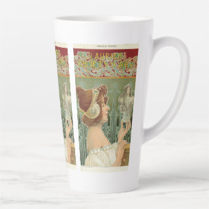 Art nouveau Frau französische Kunst Henri Livemont Milchtasse