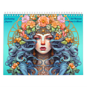 Art Nouveau Frauen in Blüten-Kalender Kalender