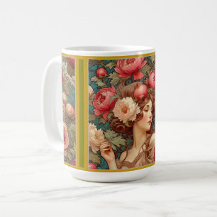 Art Nouveau Fruit Floral Mug femme
