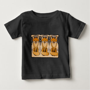 Art Nouveau-Füchse-Illustration Waldtiere Baby T-shirt