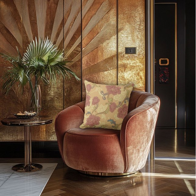 Art Nouveau Garden Muse Design Kissen (Von Creator hochgeladen)