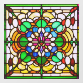 Art Nouveau gefestigte Glas AI Art Window Fensteraufkleber